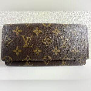 Louis Vuitton Brown and Gold Monogram Wallet